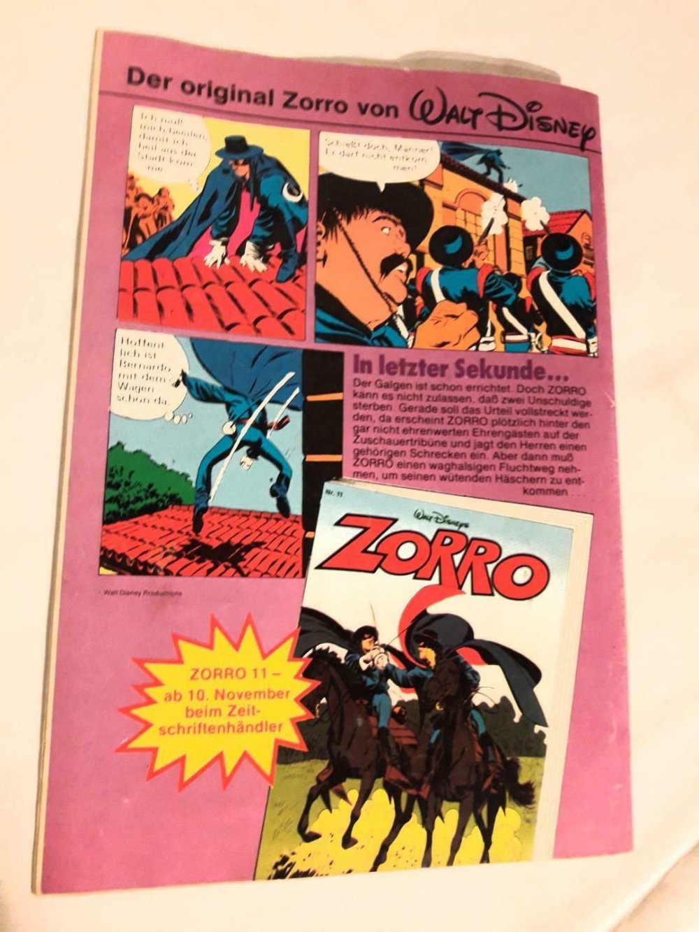 Walt Disney Comics ZORRO Heft --> Nr.110