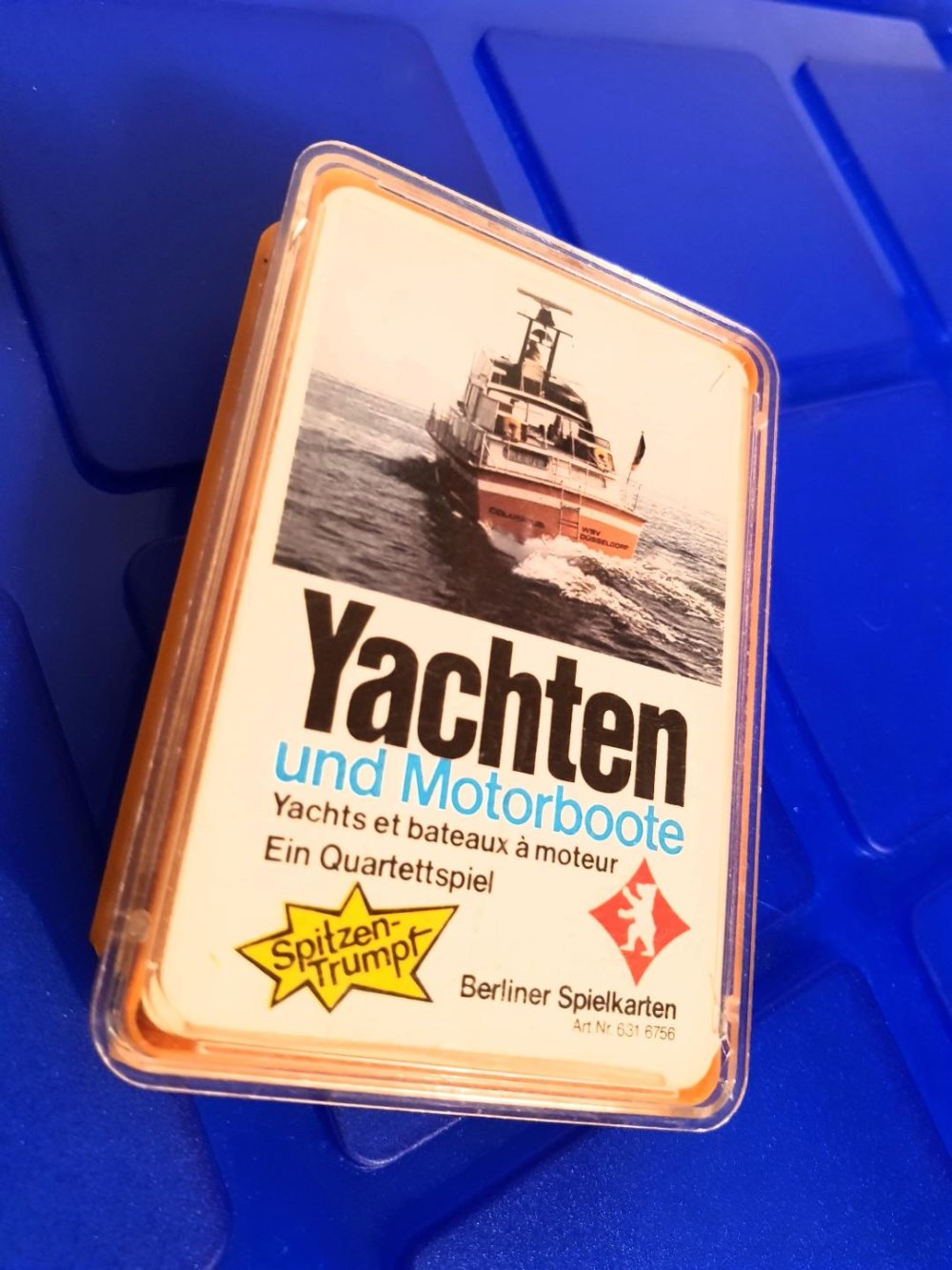Altes Quartettspiel Berliner Spielkarten Yachten und Motorboote. 80er Jahre!