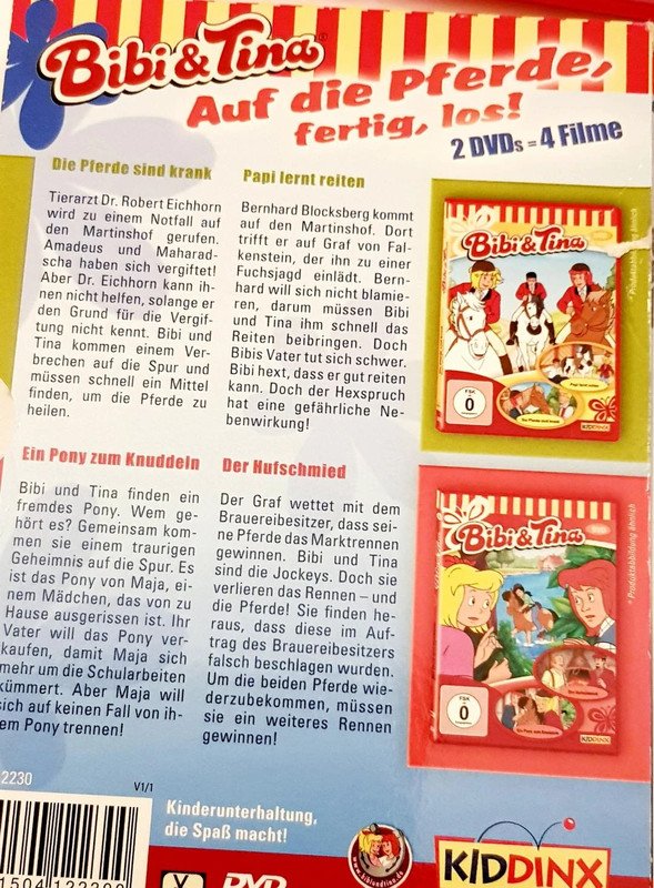 Kinder DVDs 4Stück= 8 Filme Bibi & Tina