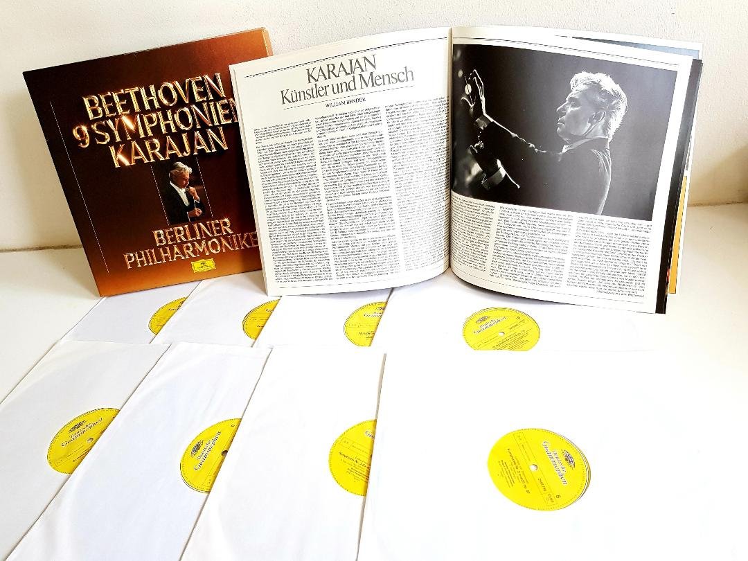  Vinyl Beethoven 9 Symphonien Karajan Berliner Philharmoniker Box-Set 8 LP Club-Edition