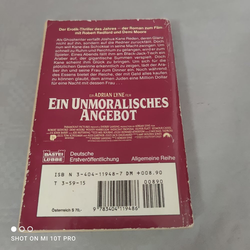 Ein unmoralisches Angebot