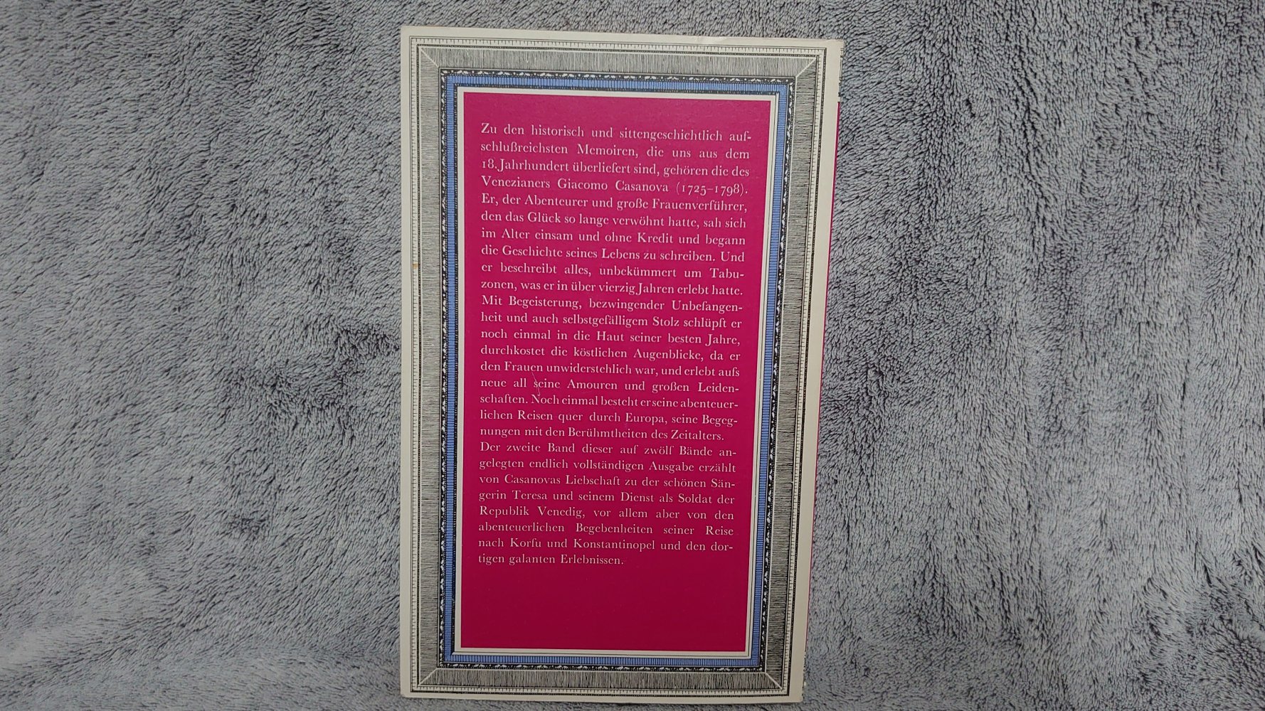 Buch  Casanova  Geschichten meines Lebens  Band 2 Günter Albrecht  Barbara Albrecht  1983