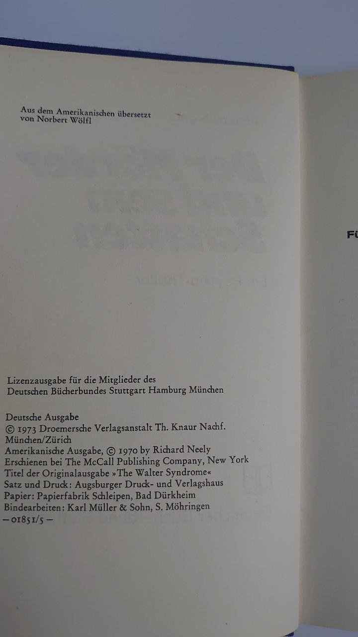 Buch Der Mörder und sein Schatten Richard Neely