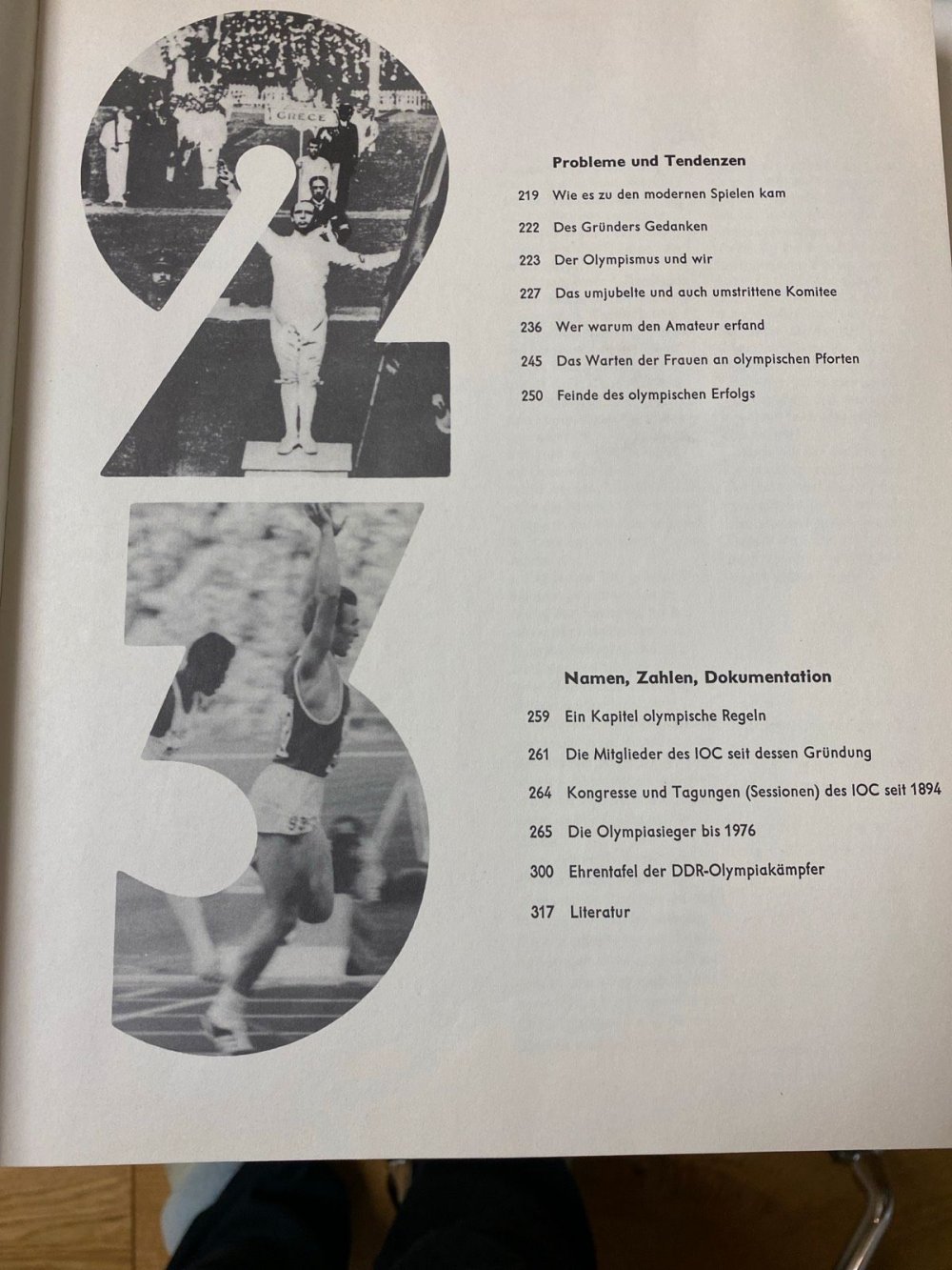 Buch von 1978 über die Olympischen Spiele, Probleme und Tendenzen, Namen, Zahlen und Dokumentationen