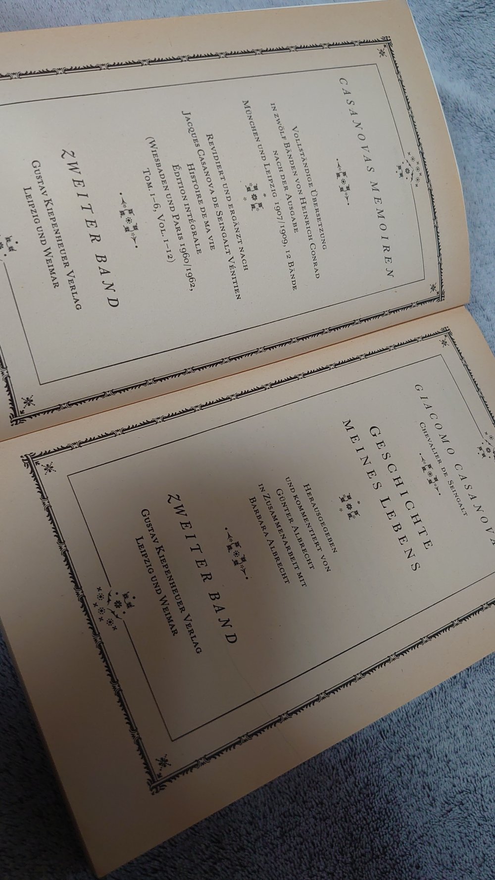 Buch  Casanova  Geschichten meines Lebens  Band 2 Günter Albrecht  Barbara Albrecht  1983