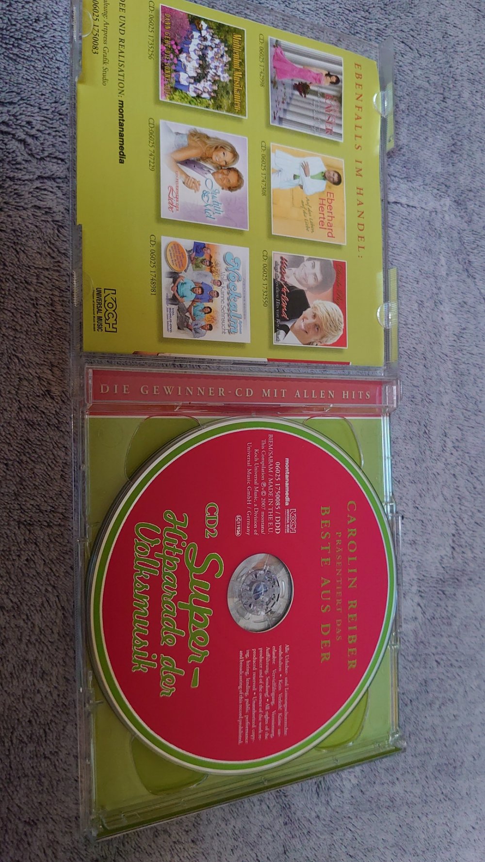 CD Carolin Reiber Präsentiert das Beste aus der Super - Hitparade der Volksmusik 2 CDs Koch Universal Music montanamedia 2007 