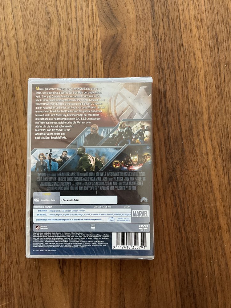  1. Avengersfilm DVD - Originalverpackt