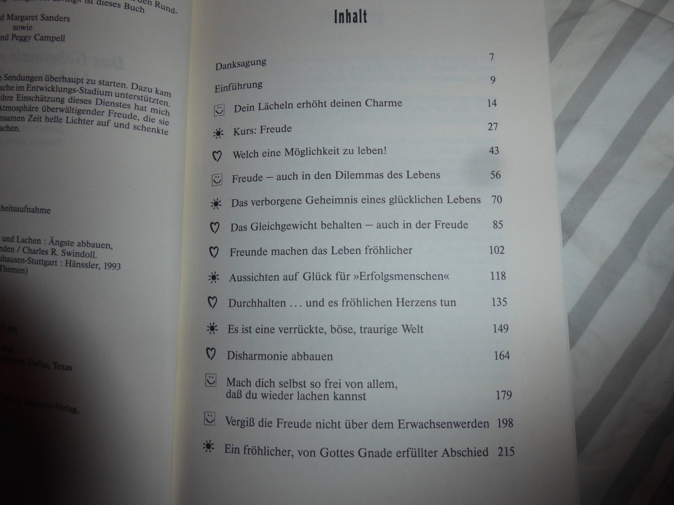Buch Das Geheimnis vom Leben, Lieben, Lachen Swindoll Seelsorge christlich Ängst Sorgen