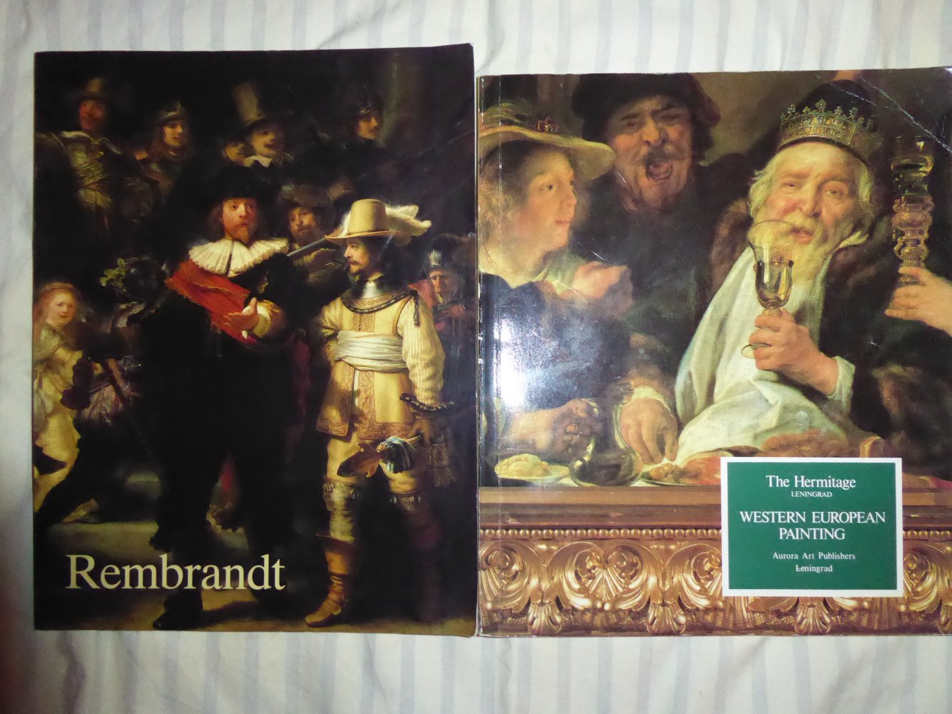 2 x Bücher Kunst Gemälde Bilder Meisterwerke Rembrandt Hermitage Leningrad