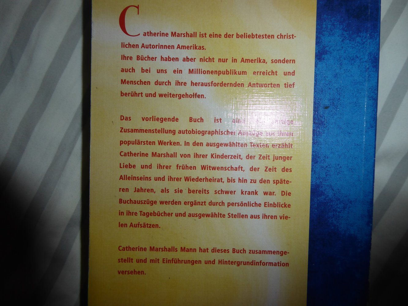 Buch Biografie C. Marshall Ausschnitte aus meinem Leben Glaube christlich Seelsorge