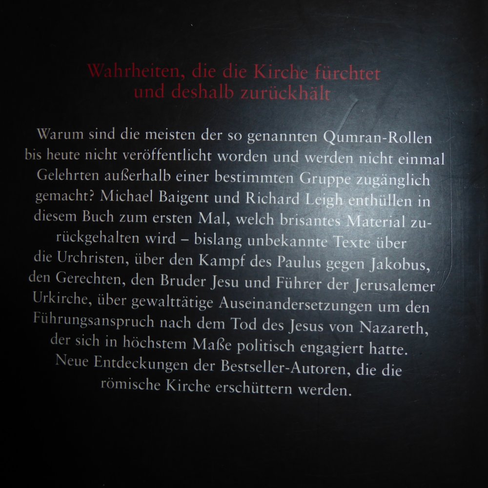 Buch Verschlusssache Jesus christlich Glaube Christentum Qumranrollen Bibel