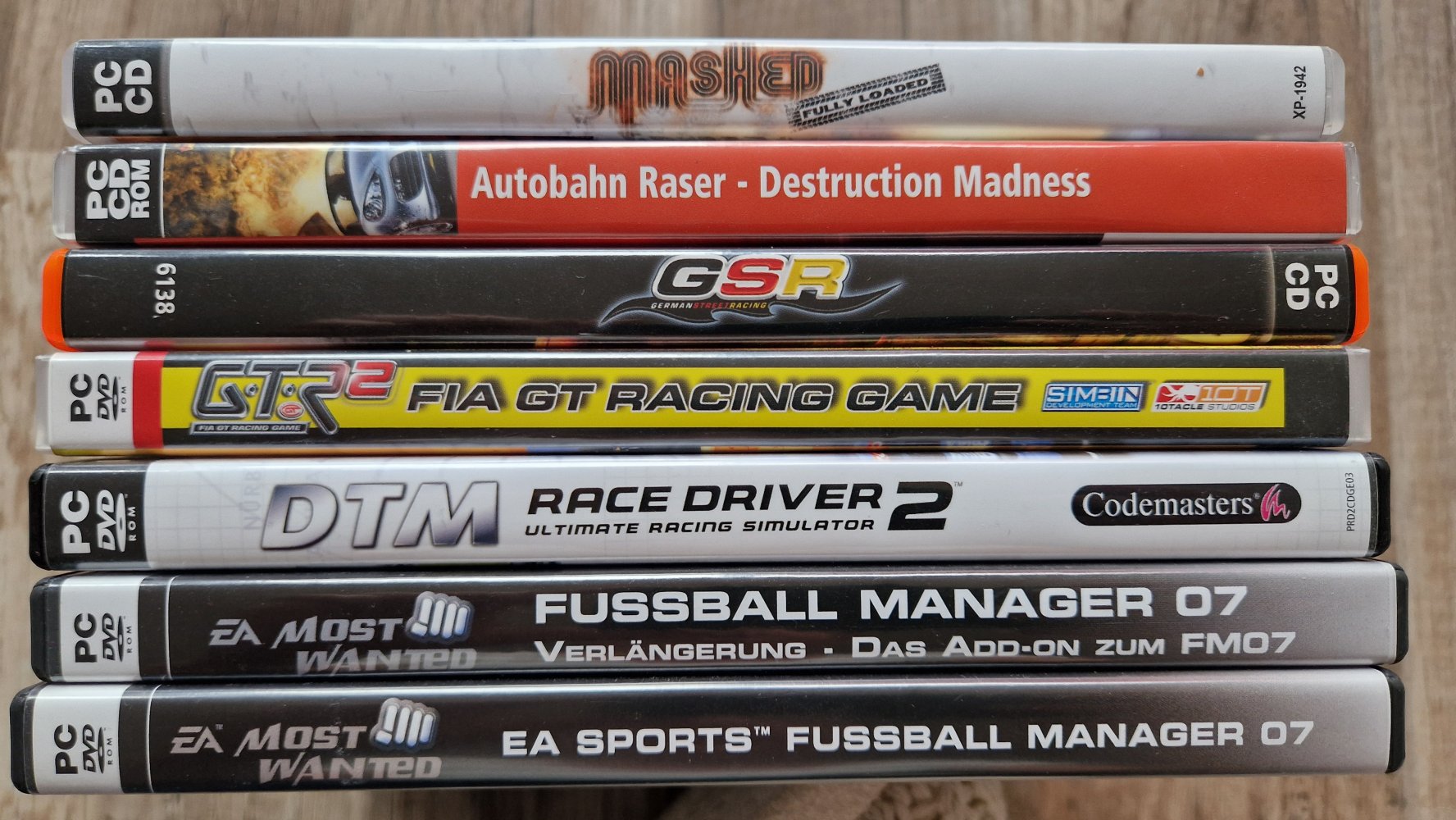 Mashed / DTM / Autobahn Raser / Fußball Manager / GSR