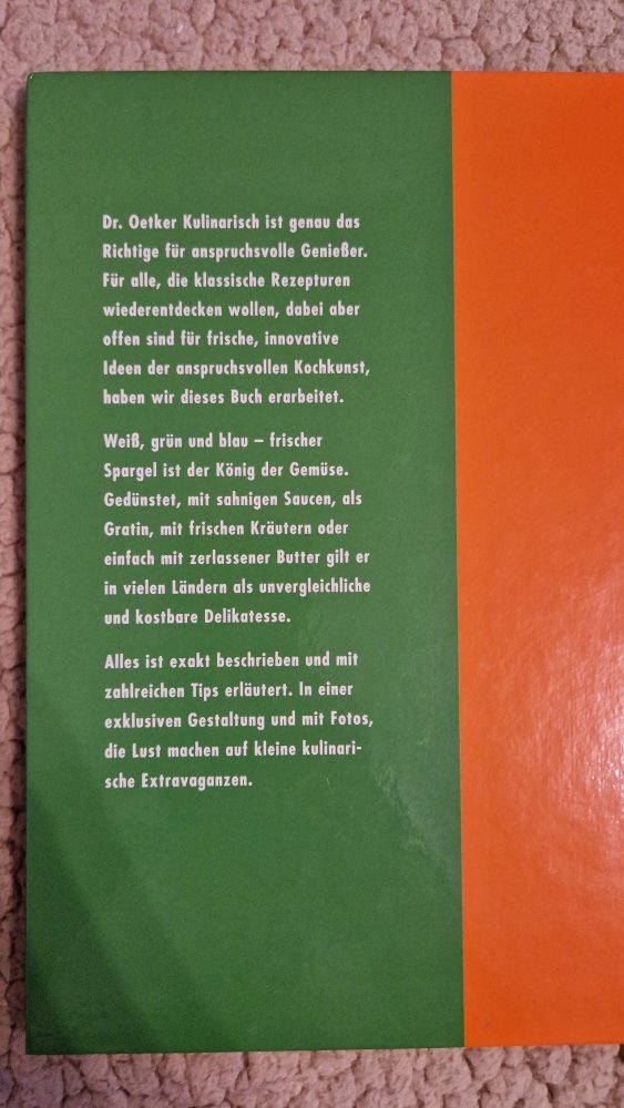Kochbuch Dr. Oetker Spargel | Hardcover - #2ndchancesachbücher