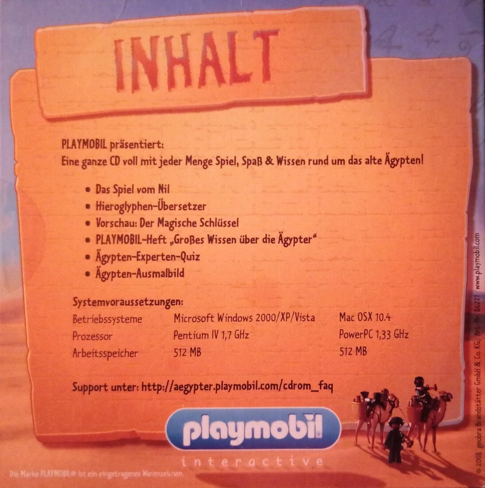 Original CD-ROM - Ägypten entdecken mit Playmobil