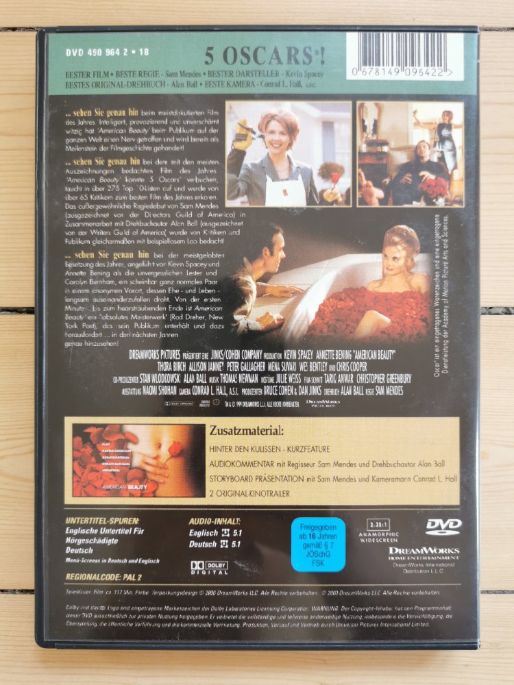 DVD American Beauty, 1999