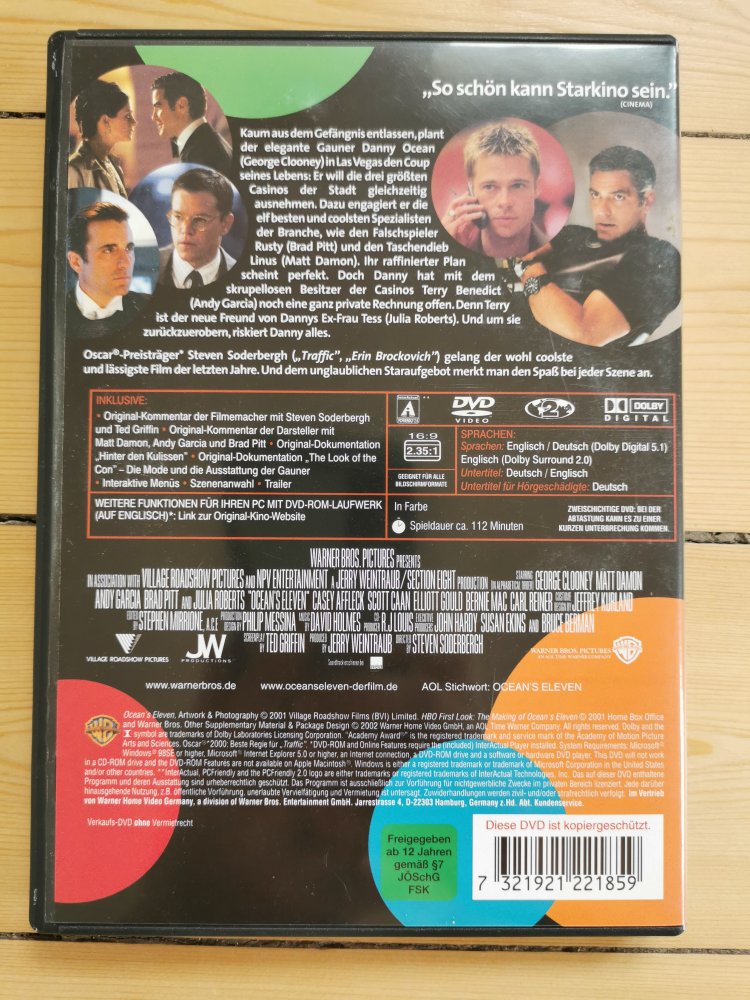 DVD Ocean's Eleven, 2001