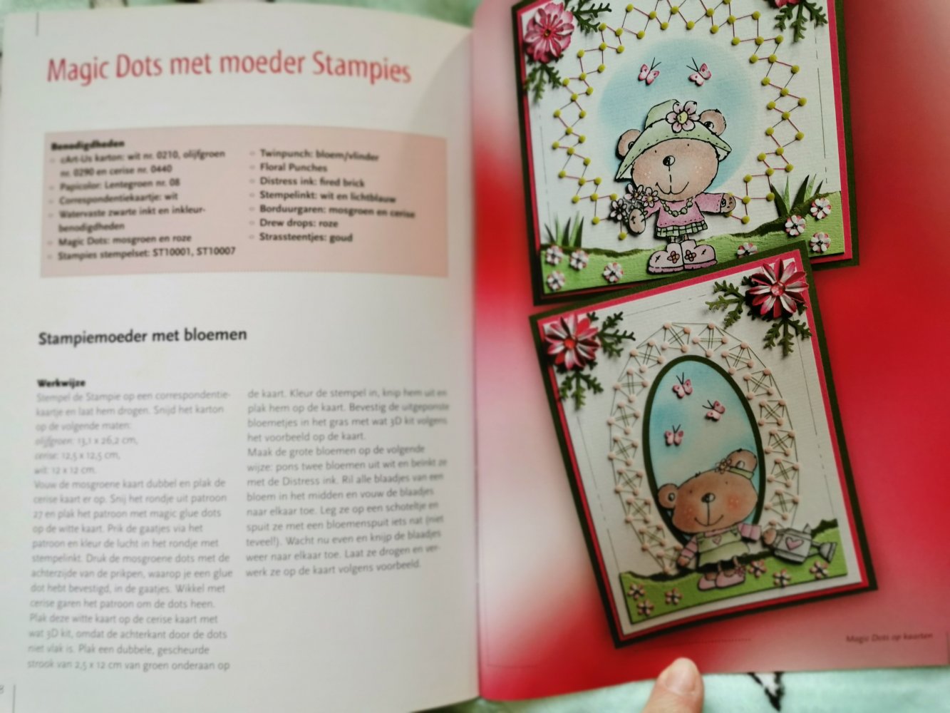 Bastelheft Kartengestaltung mit Magic Dots Niederländisch