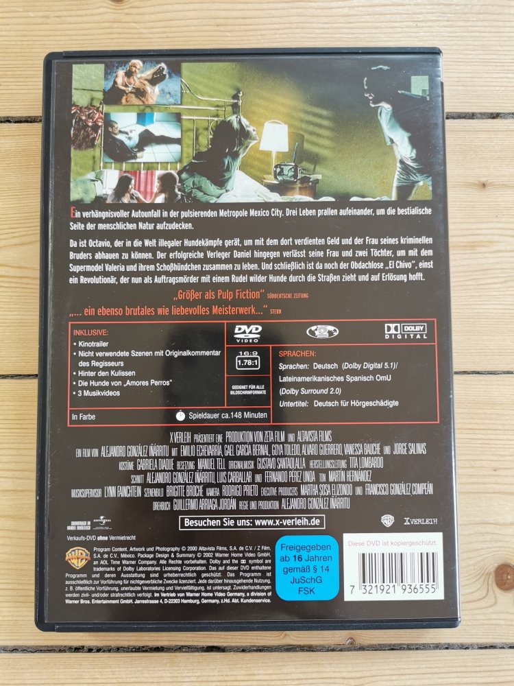 DVD amores perros -  Was ist Liebe?, Mexiko, 2001