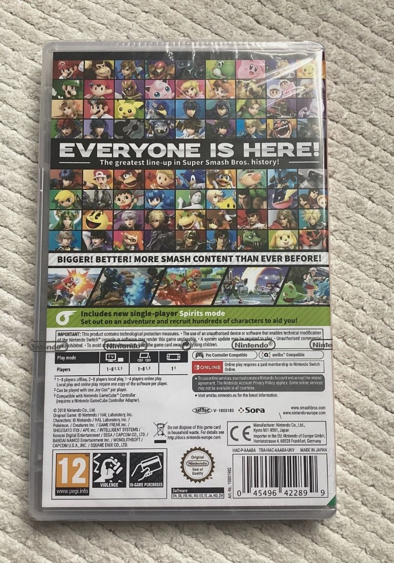 Super Smash Bros. Ultimate für Nintendo Switch (brandneu und versiegelt)