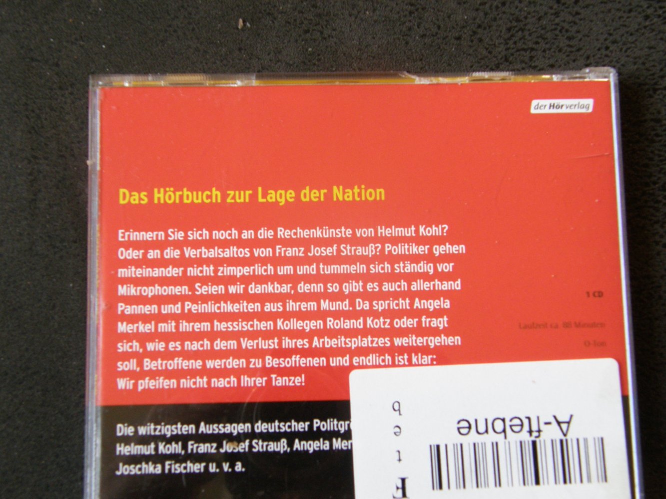 CD Ulrich Sonnenschein: Wir pfeifen nicht nach Ihrer Tanze!