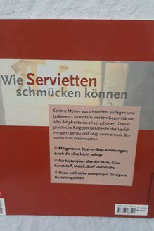 NP 6,95€ Buch Serviettentechnik Dekorieren & Verzieren Découpagetechnik Marlies Busch