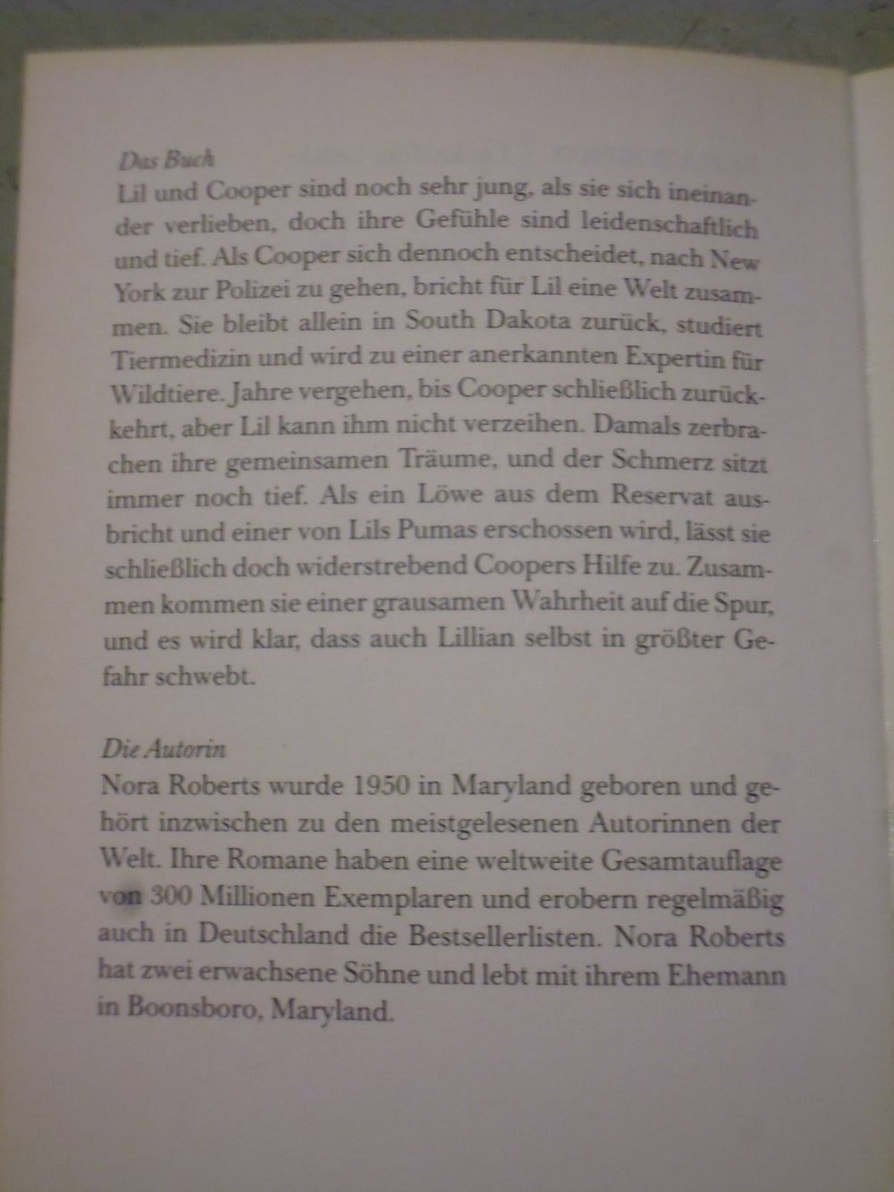 Nora Roberts Romane | Liebes-Thriller