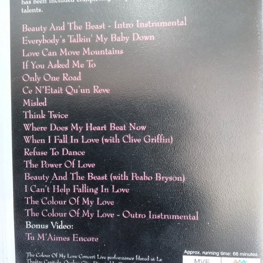 Céline Dion : The Colour Of My Love Concert  [VHS-Kassette]