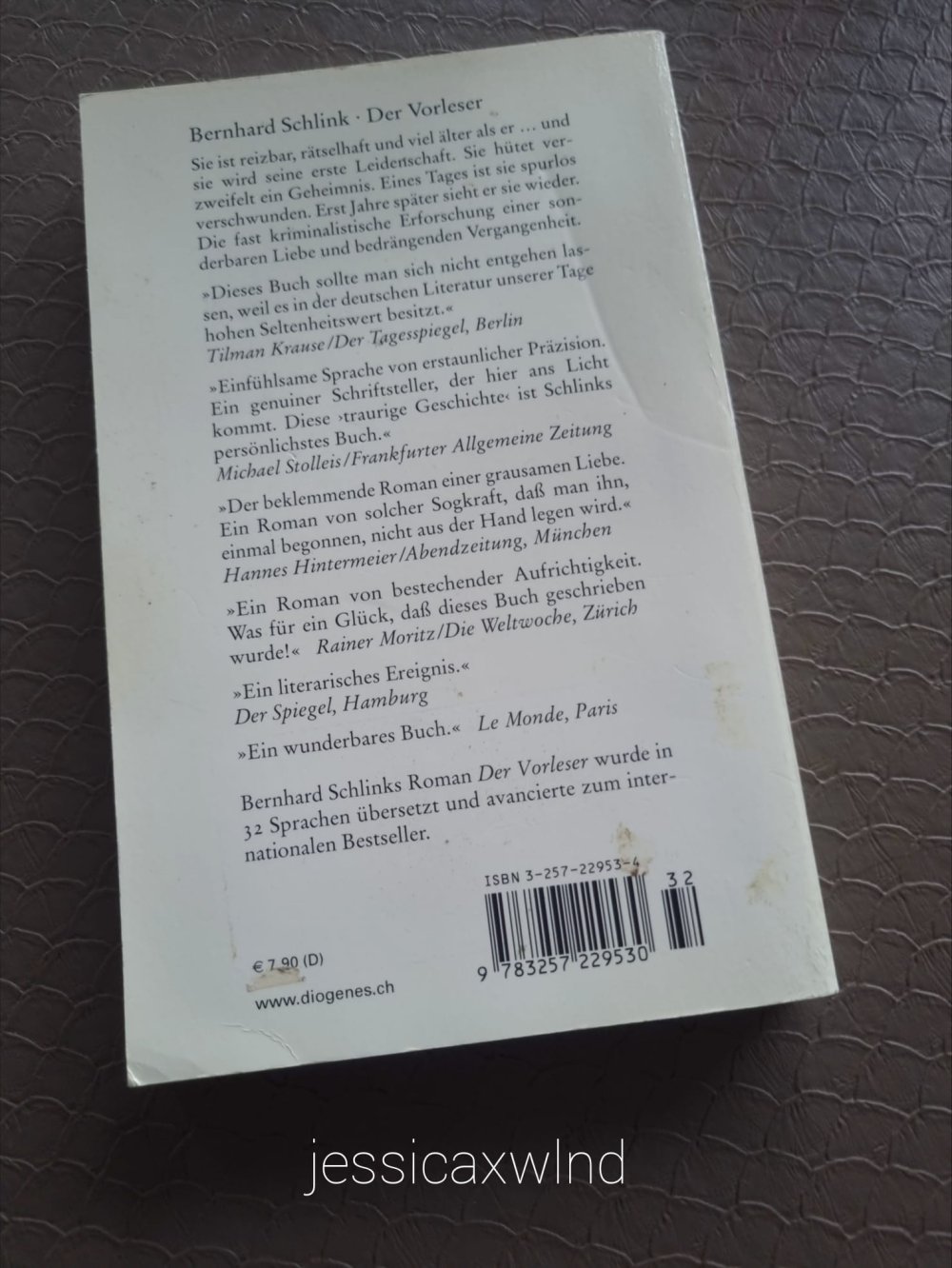 Der Vorleser - Bernhard Schlink Taschenbuch