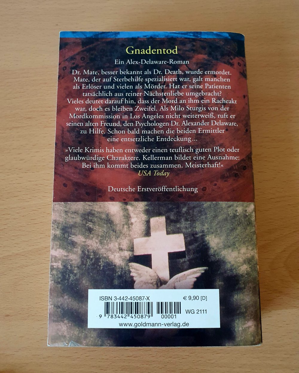 Buch Roman Thriller Jonathan Kellerman Gnadentod Erstausgabe