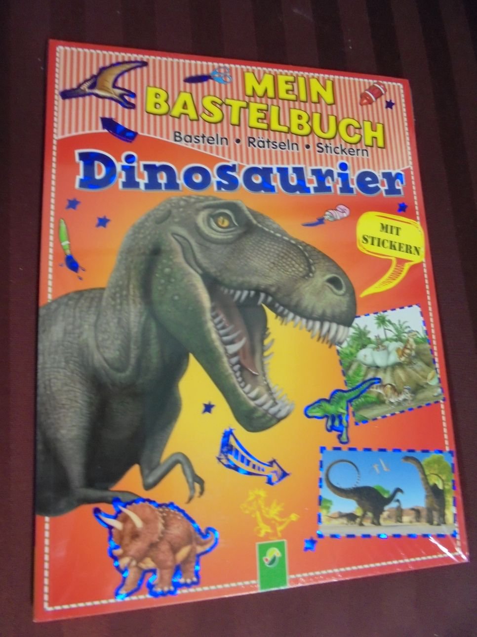 Mein Bastelbuch Dinosaurier Basteln/Rätsel/Sticker NEU & OVP