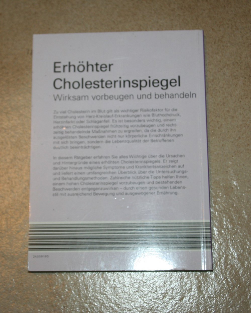 Erhöhter Cholesterinspiegel - Wirksam vorbeugen und behandeln 