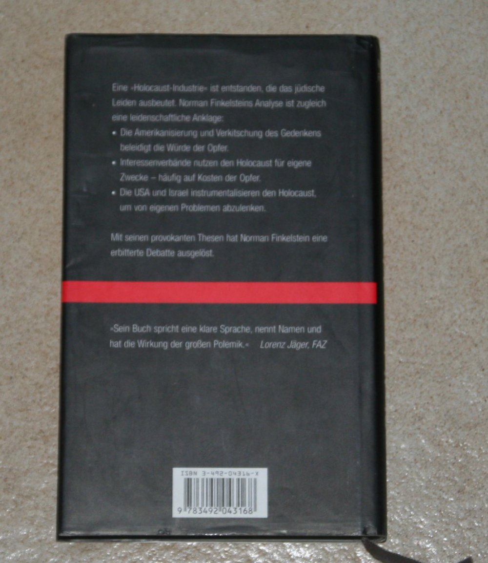Die Holocaust Industrie von Norman Finkelstein