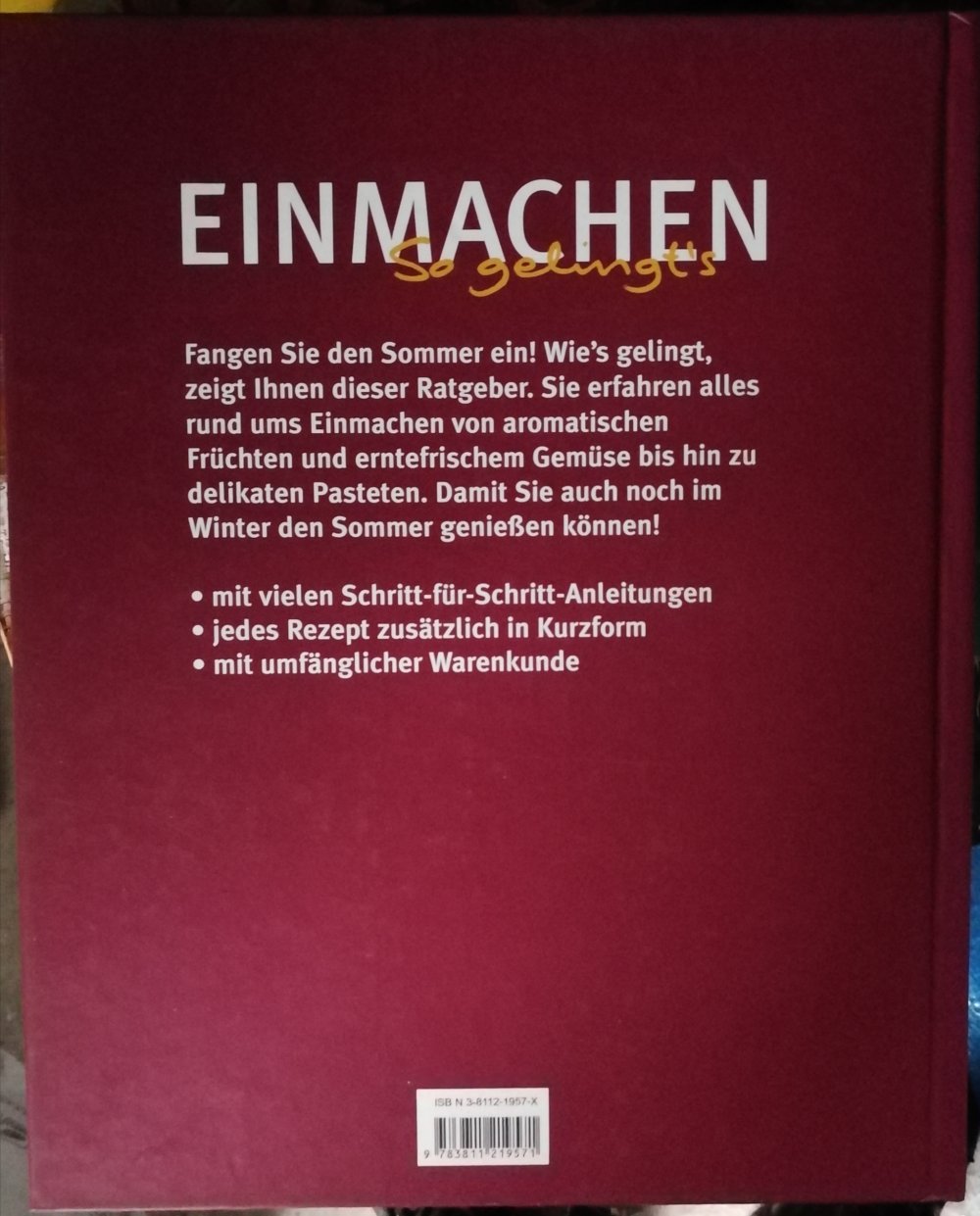 Einwecktipps Einmachen So gelingt’s Gondrom XL Kochbuch Hardcover