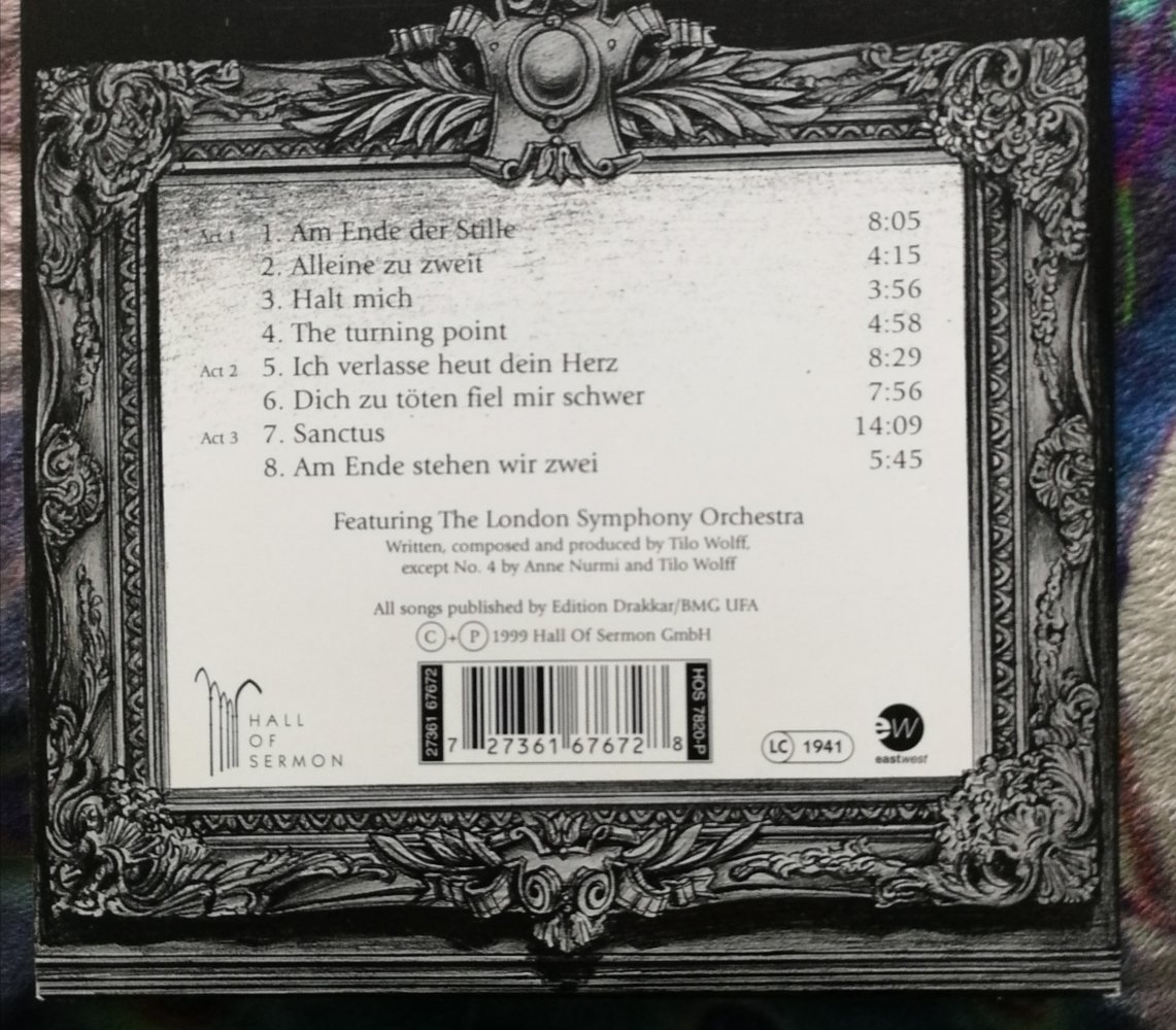CD Lacrimosa Elodia 1999 True Vintage Gothic Klassiker! Neu Pappcover