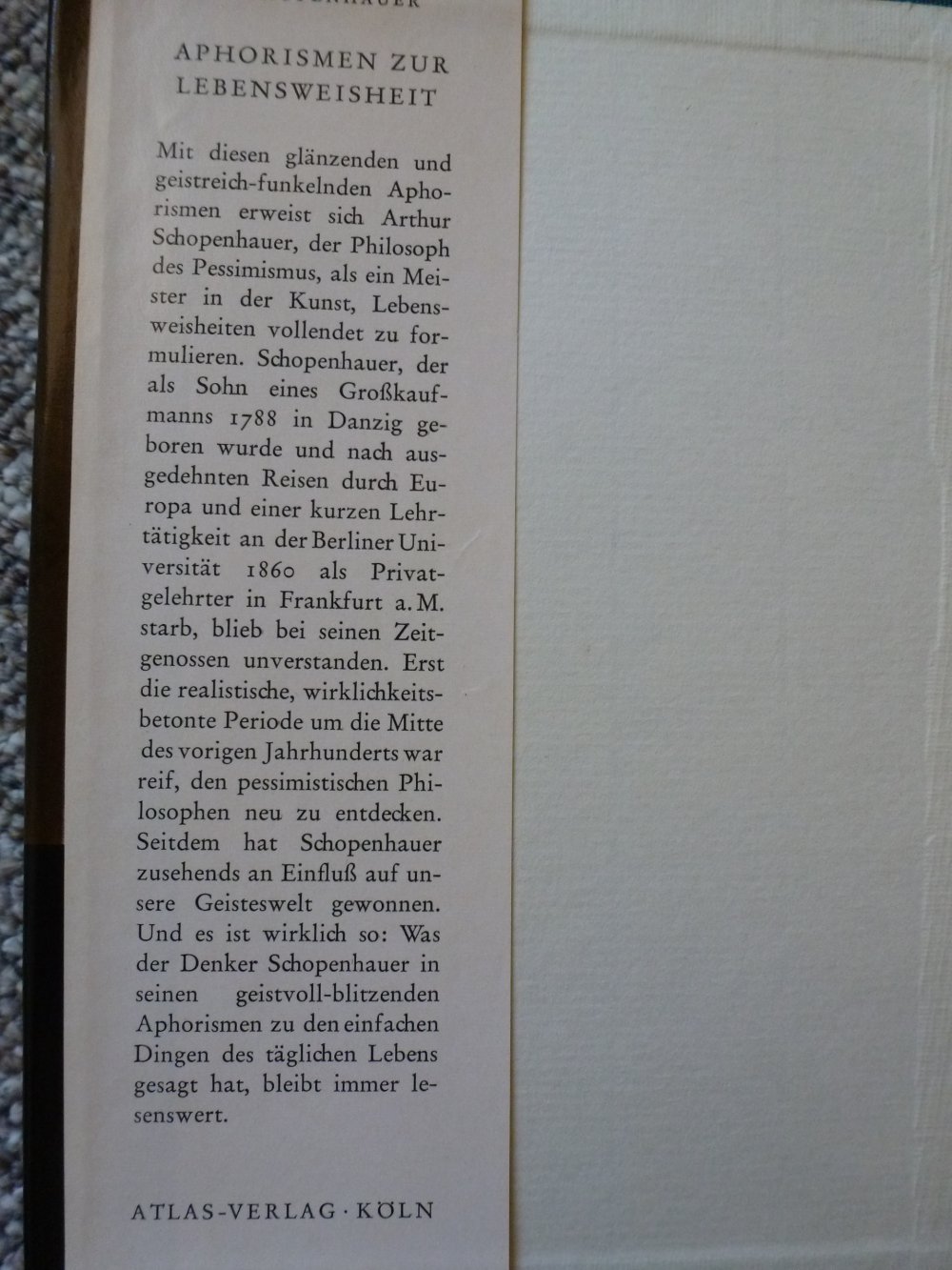 Schopenhauer Aphorismen