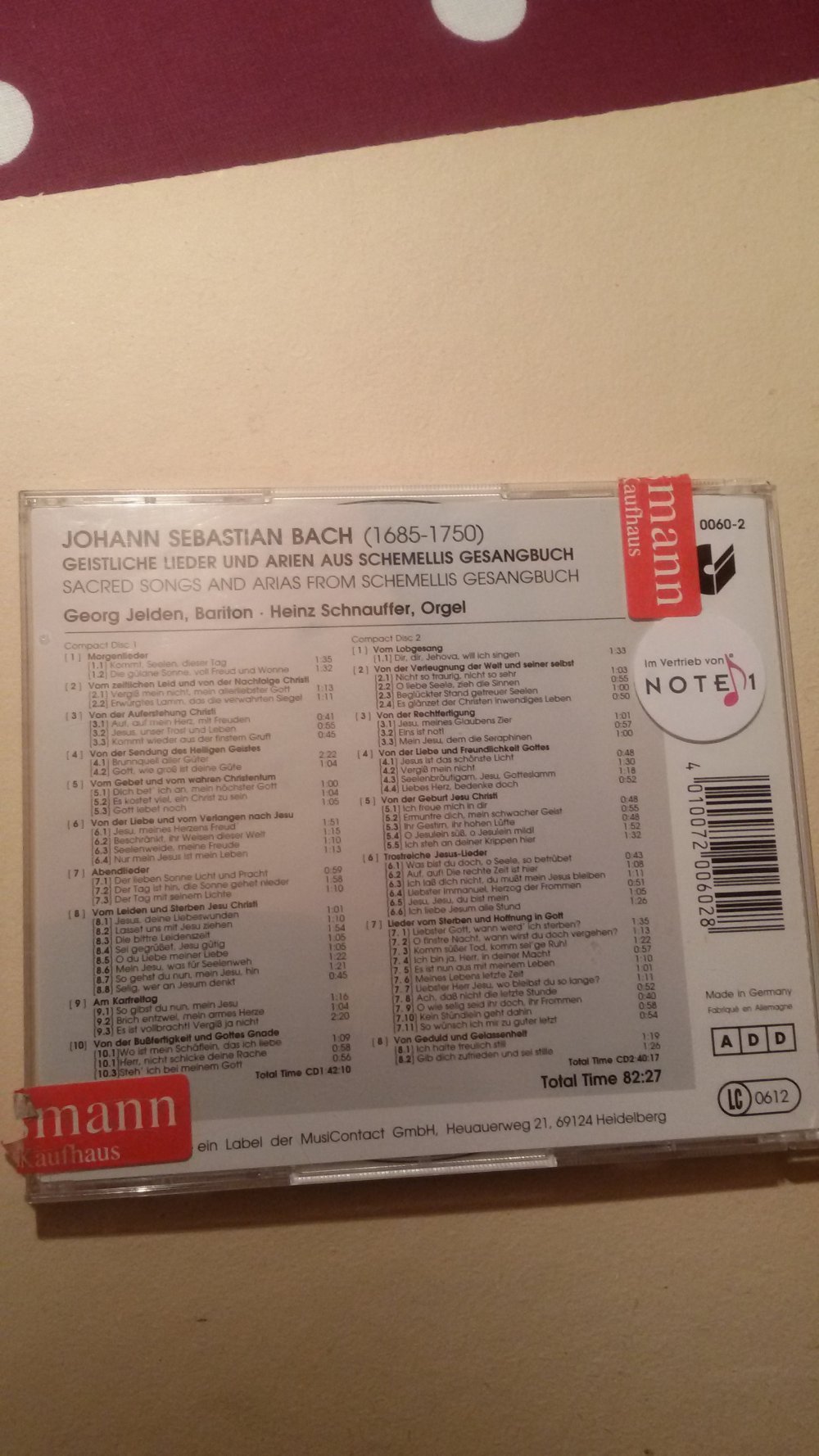 CD Johann Sebastian Bach