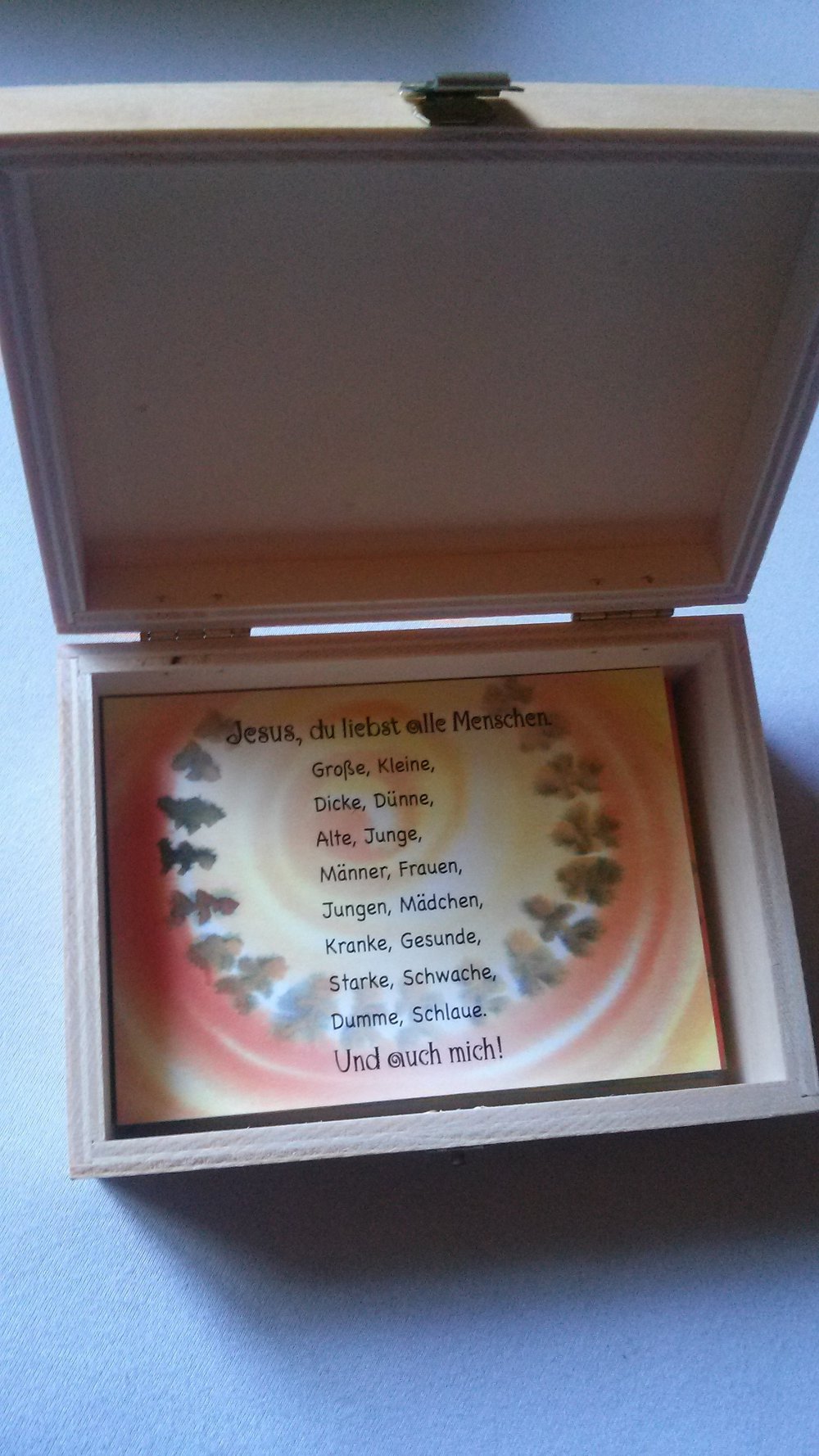 Lieber Gott, hör mit bitte zu! Kindergebete, Karten, Holzschatulle, Kommunion, Geschenk, Erstkommunion