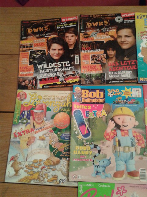 verschiedene Zeitschriften, Mädchen, Jungs, Basteln, lesen, gegen Porto zu verschenken:)