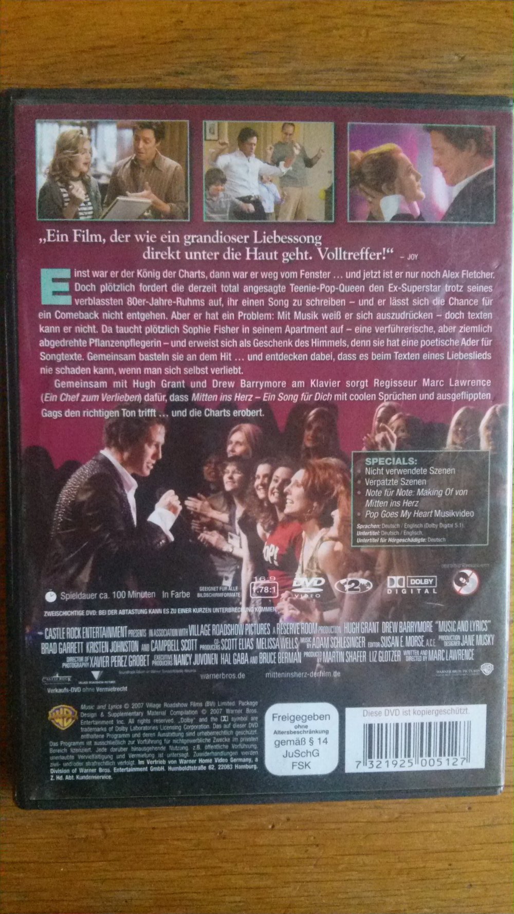 Mitten ins Herz, ein Song für dich. DVD