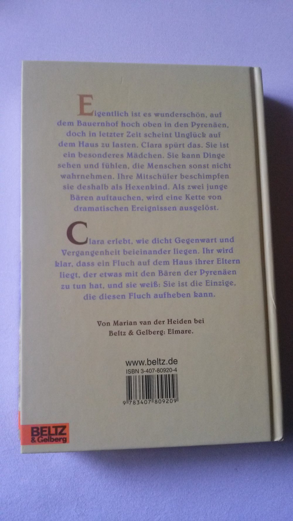 Der Fluch der Bärin, Buch, Jugendliche