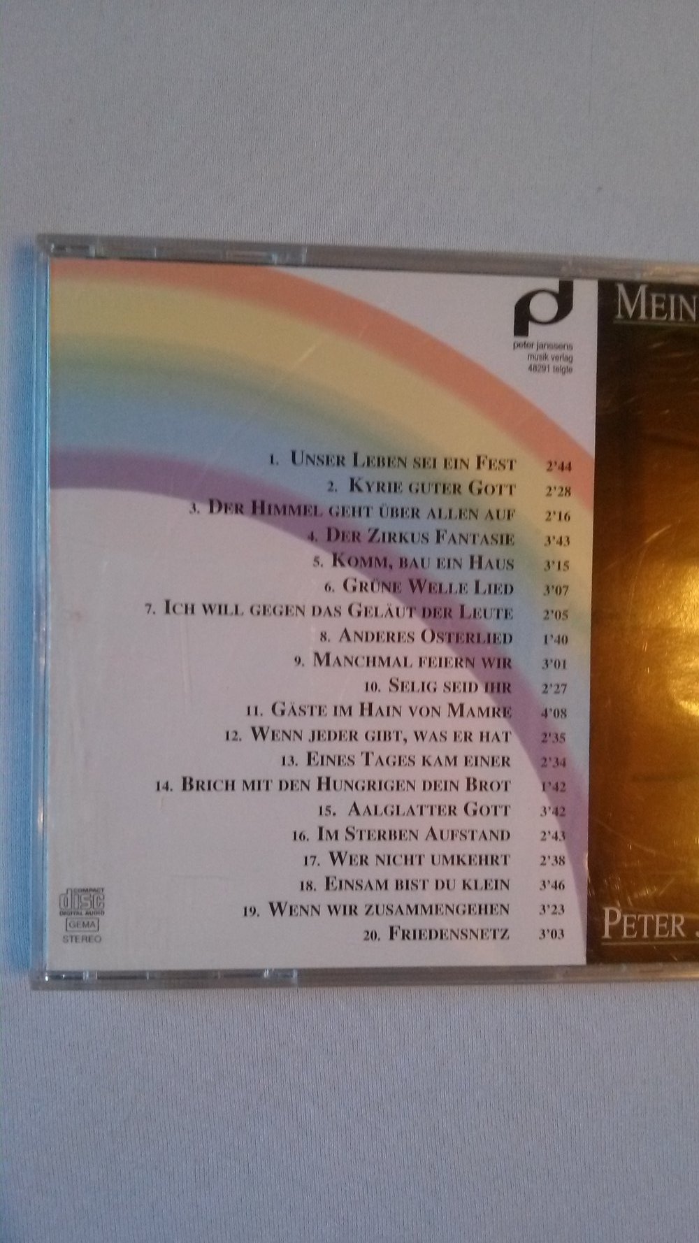 Peter Janssens Meine Lieder, CD, Musik, singen