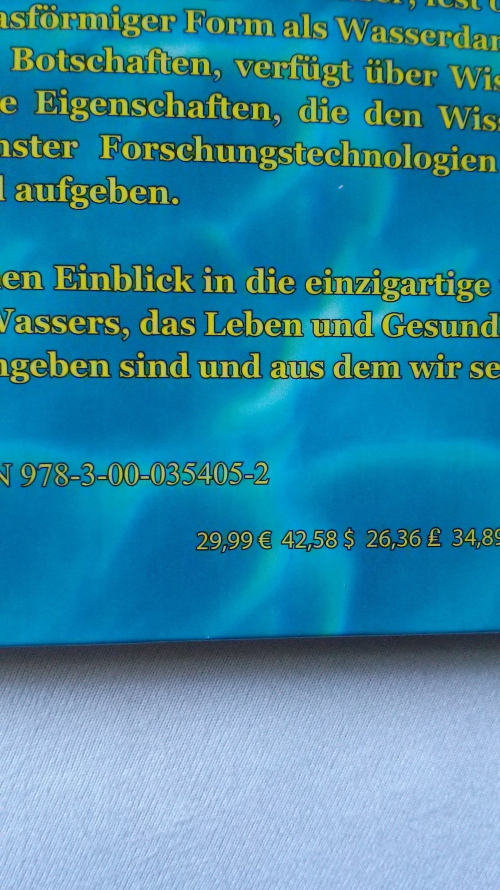 Wasser unser täglich Gift, Gesundheit, Ratgeber, Info, Krankheiten, Fachbuch