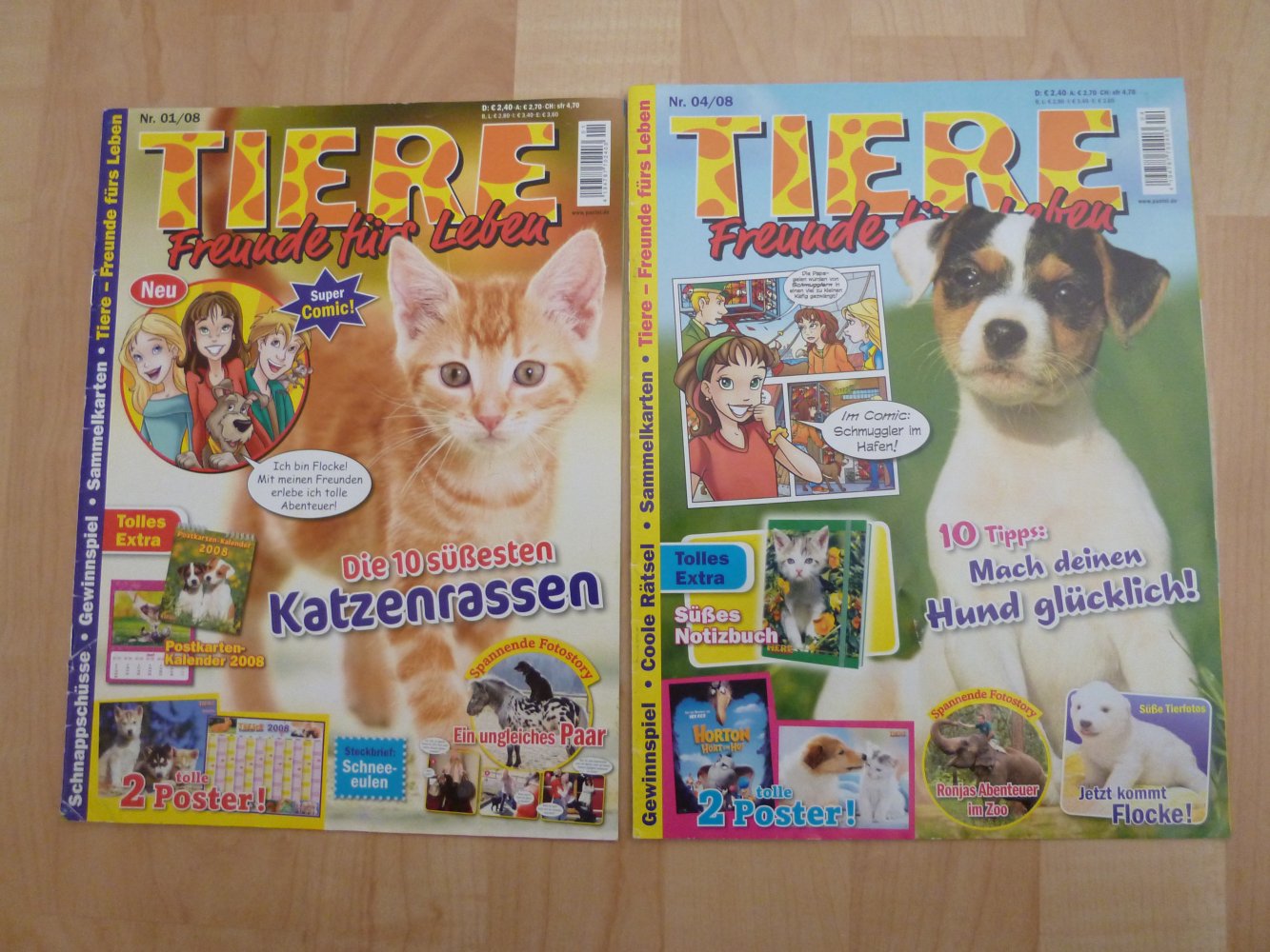2 Ausgaben TIERE Freunde fürs Leben 