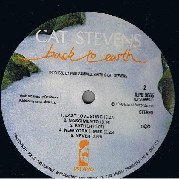 #Cat _Stevens, #vinyl, #back to earth, MINT !