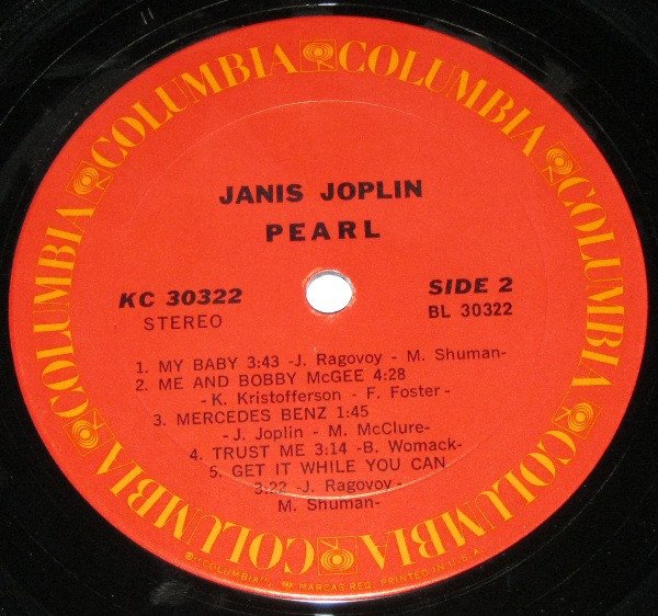 #Janis_Joplin, #pearl , #vinyl orig. 1971