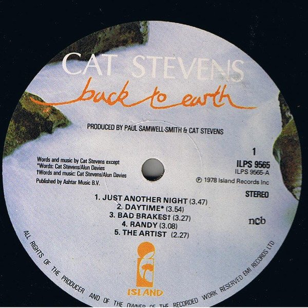 #Cat _Stevens, #vinyl, #back to earth, MINT !
