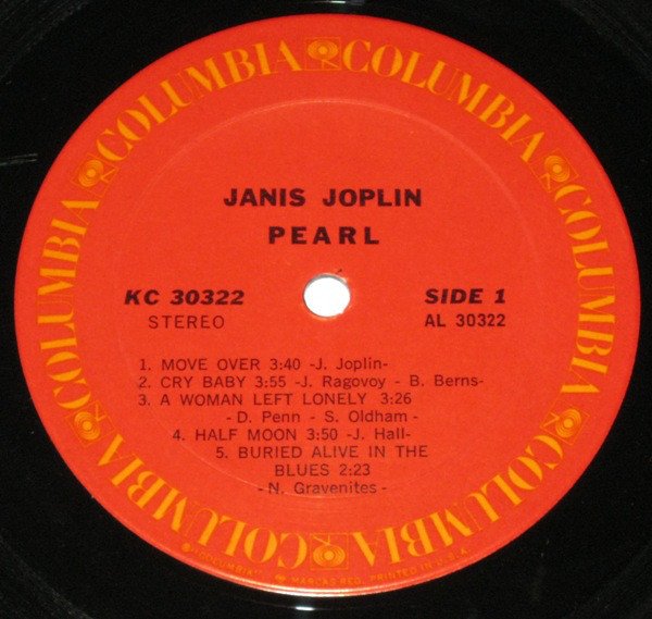 #Janis_Joplin, #pearl , #vinyl orig. 1971