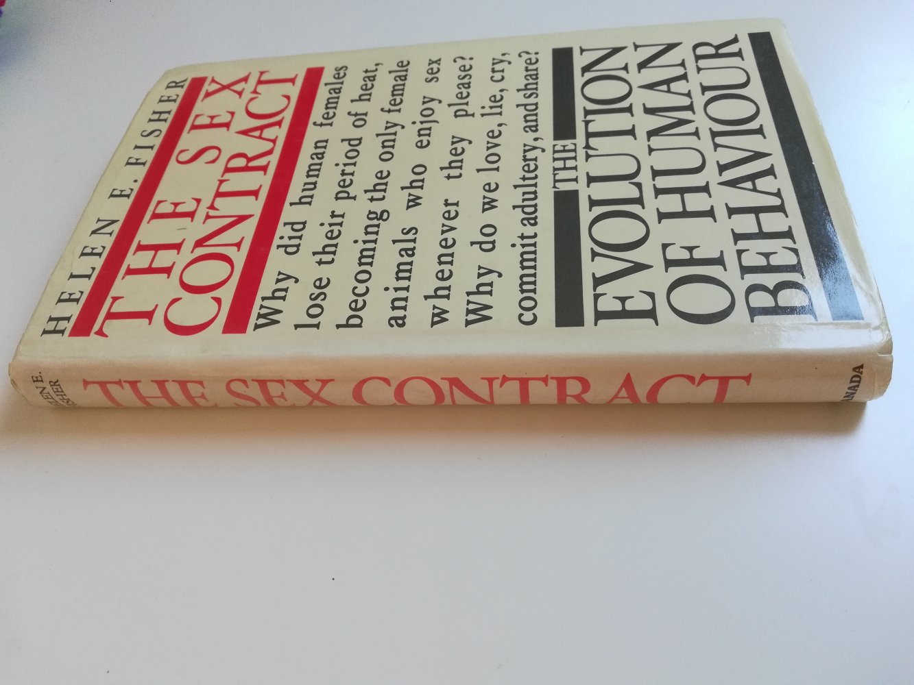 Helen Fisher / the sex contract - the evolution of human behaviour