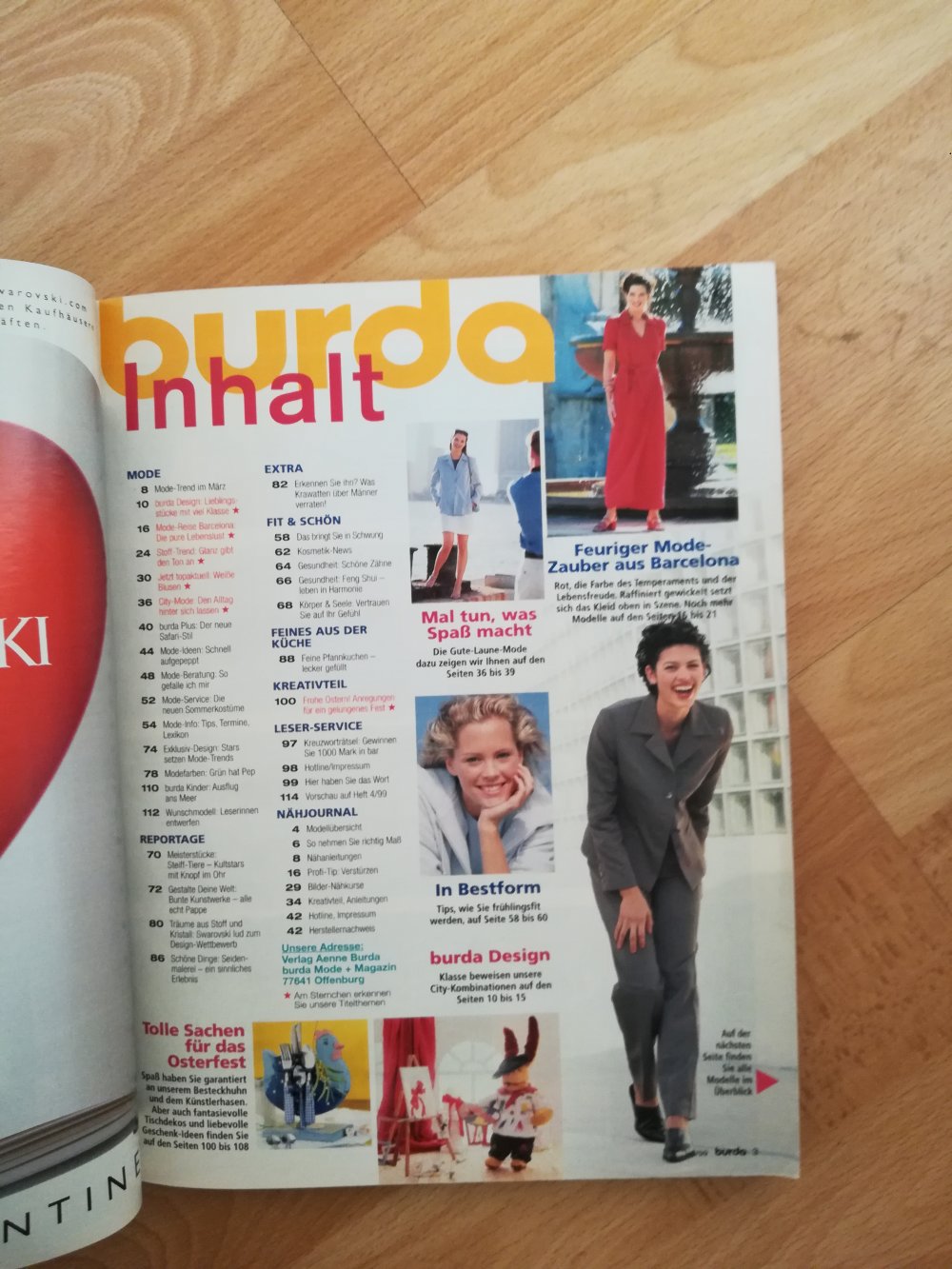 Burda Zeitschrift Ausgabe 03 / 1999 mit Brautmode