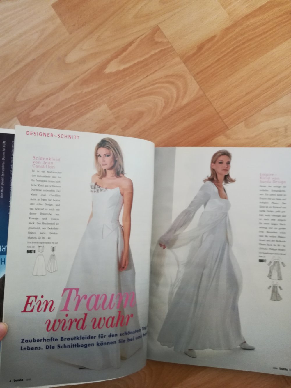 Alte Burda Zeitschrift 90er Jahre mit Nähjounal / Schnittmuster /Schnittbögen